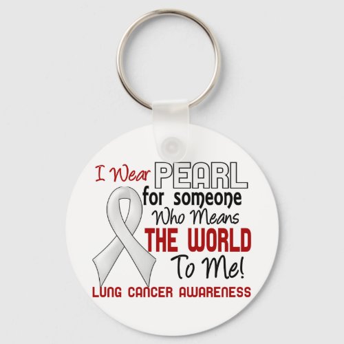 Means The World To Me 2 Lung Cancer Keychain