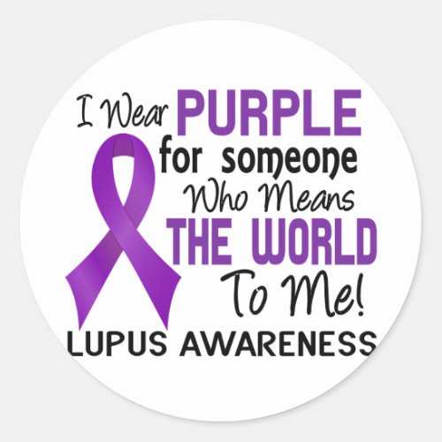 Means The World To Me 2 Lupus Classic Round Sticker