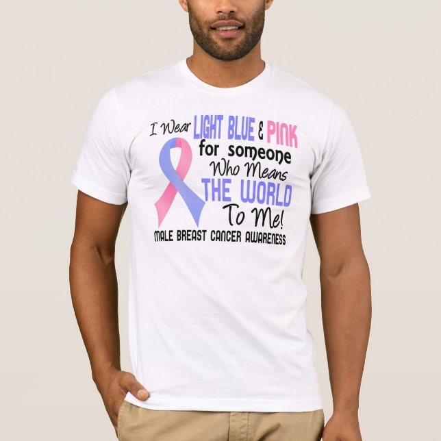 Means The World To Me 2 Male Breast Cancer T-Shirt (Front)