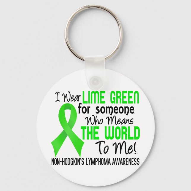 Means The World To Me 2 Non-Hodgkin's Lymphoma Keychain (Front)