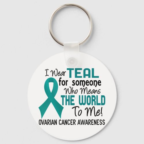Means The World To Me 2 Ovarian Cancer Keychain