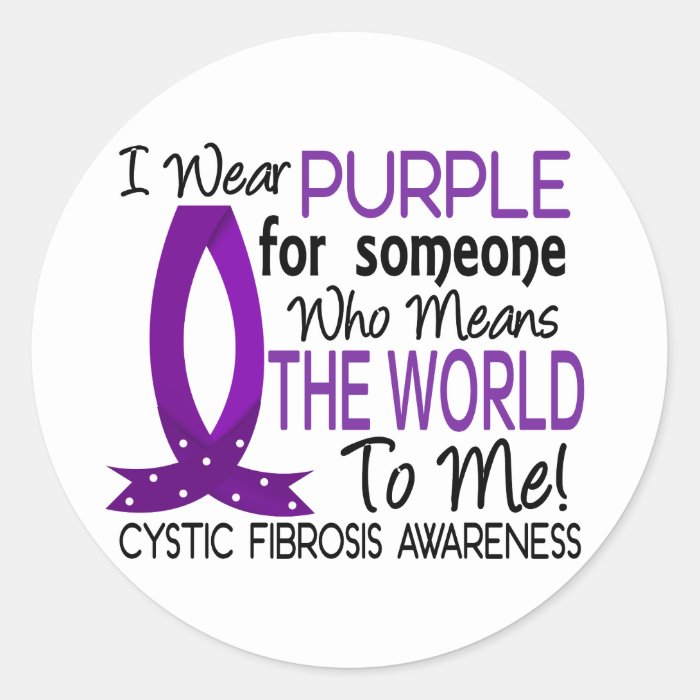 Means The World To Me Cystic Fibrosis Round Sticker