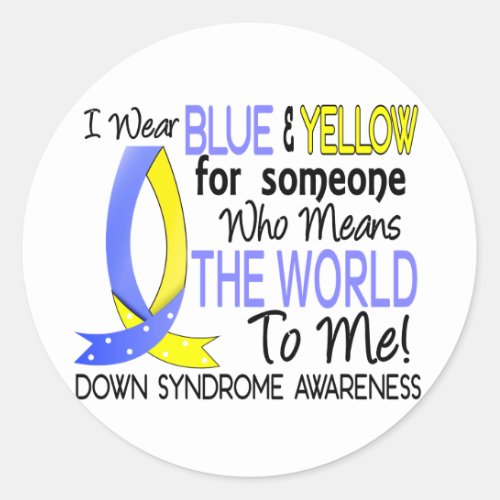 Means The World To Me Down Syndrome Classic Round Sticker