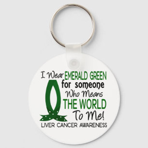 Means The World To Me Liver Cancer Keychain