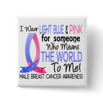 Means The World To Me Male Breast Cancer Pinback Button