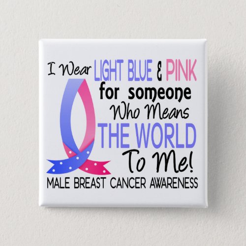 Means The World To Me Male Breast Cancer Pinback Button