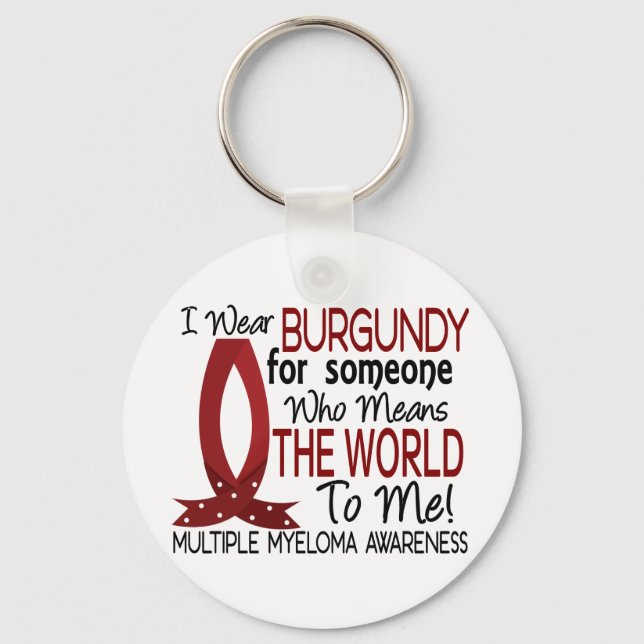 Means The World To Me Multiple Myeloma Keychain (Front)