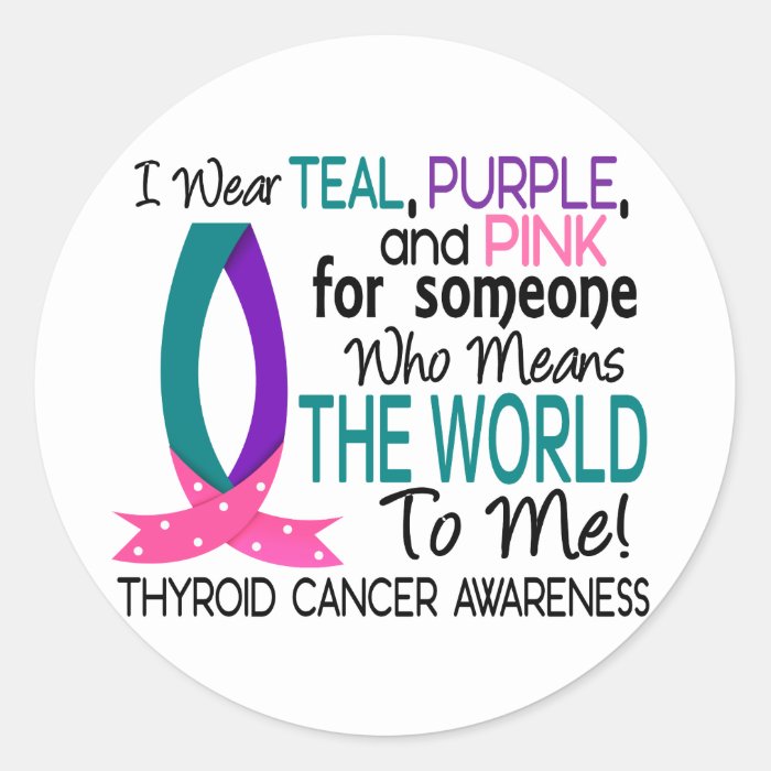 Means The World To Me Thyroid Cancer Sticker