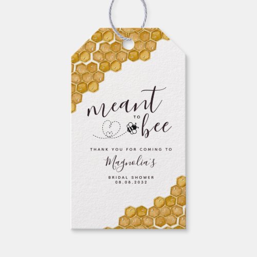 Meant to Be Bridal Shower Favor Gift Tags