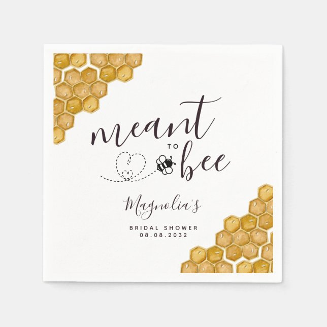 Meant to Be Bridal Shower Napkins (Front)