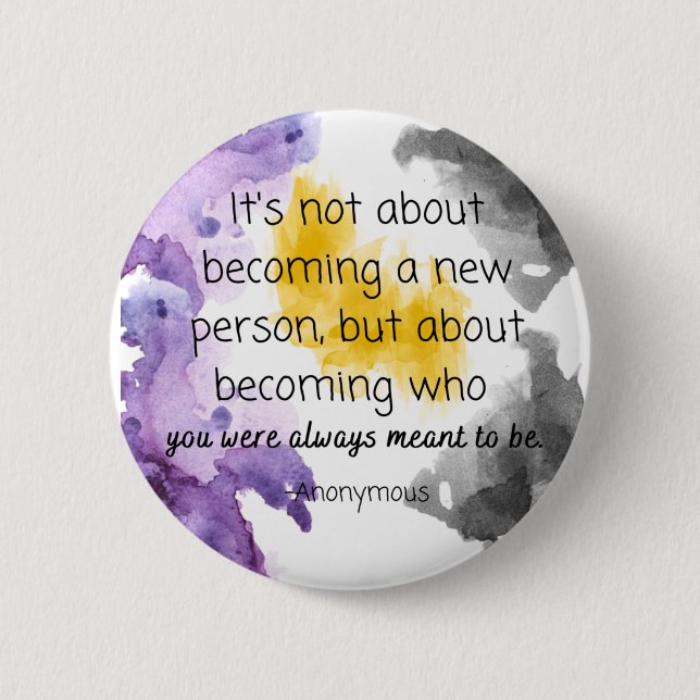 Meant To Be NonBinary Pride Color Button (Front)