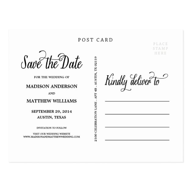 Meant To Be | Save The Date Postcard