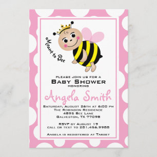Meant To Bee Baby Shower Invitation