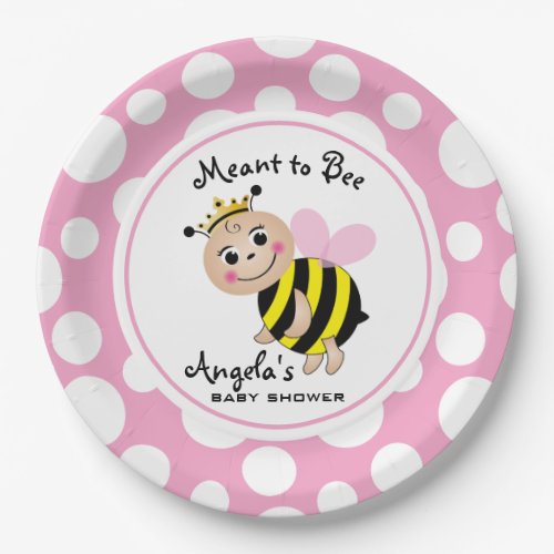 Meant to Bee Baby Shower Paper Plates