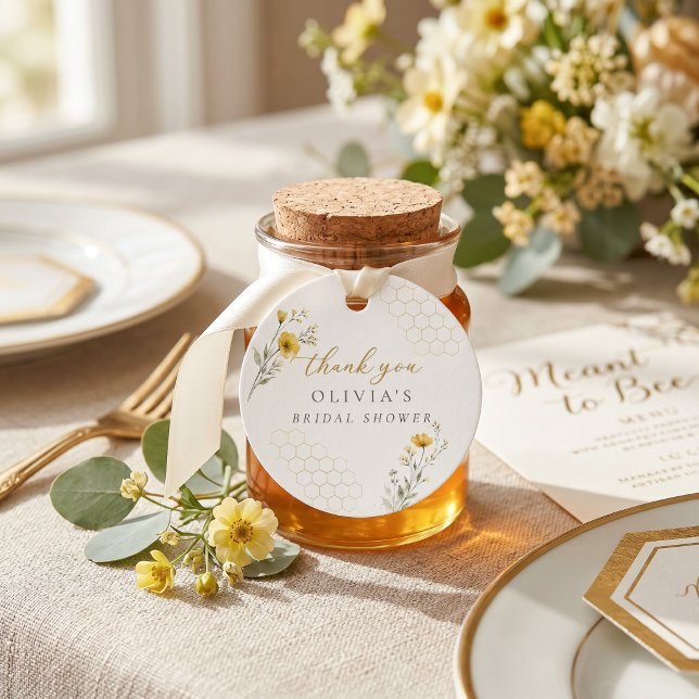 Meant to Bee Bridal Shower Favor Tag (Creator Uploaded)