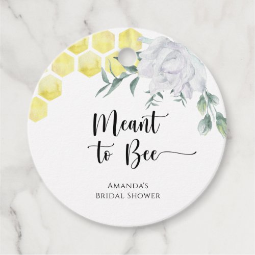 Meant to Bee Bridal shower Favor Tags