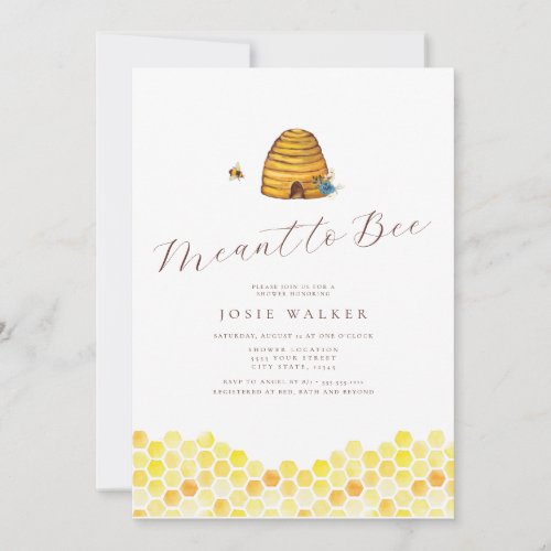 Meant to Bee Bridal Shower Invitation