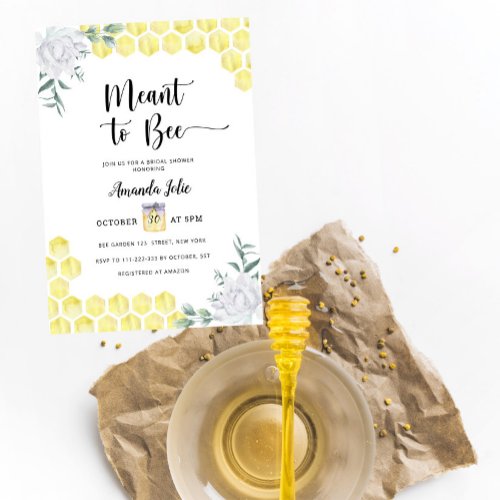 Meant to Bee Bridal shower invitation