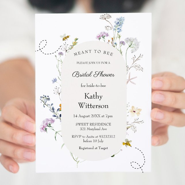 Meant To Bee Bridal Shower  Invitation (Creator Uploaded)