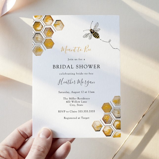 Meant to Bee Bridal Shower Invitation (Creator Uploaded)