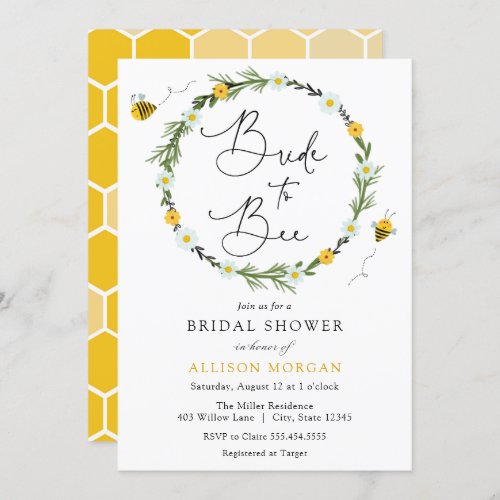 Meant to Bee Bridal Shower Invitation