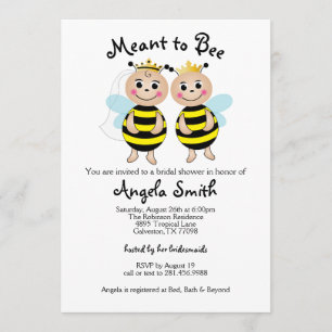 Meant To Bee Bridal Shower Invitation