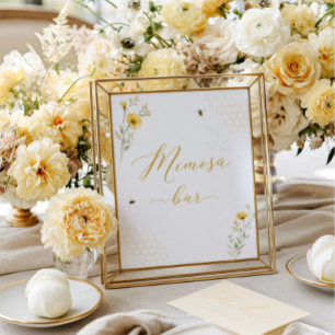 Meant to Bee Bridal Shower Mimosa Bar Sign