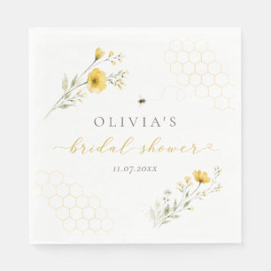 Meant to Bee Bridal Shower Napkins
