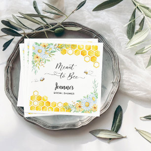 Meant to bee bridal shower napkins