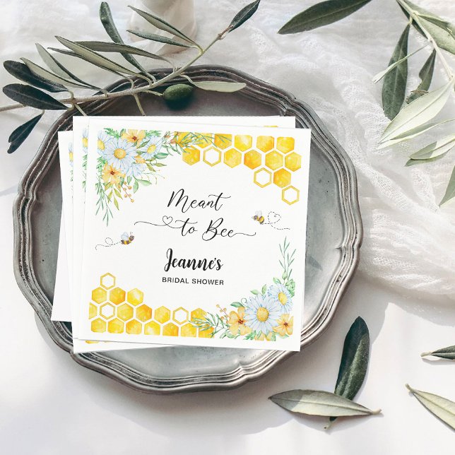 Meant to bee bridal shower napkins (Creator Uploaded)