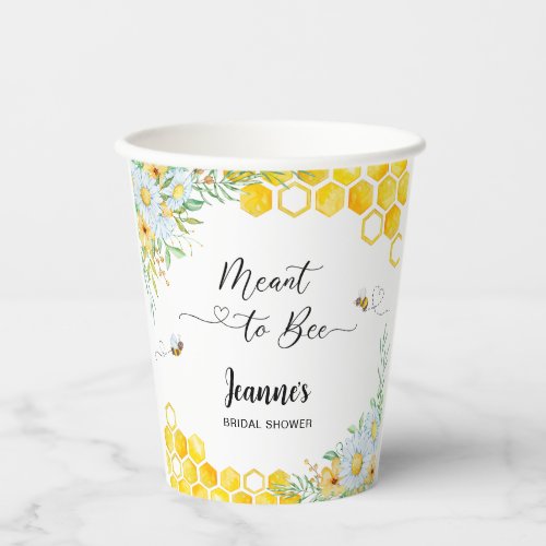 Meant to bee bridal shower paper cups
