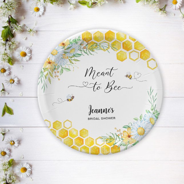 Meant to bee bridal shower paper plates (Creator Uploaded)