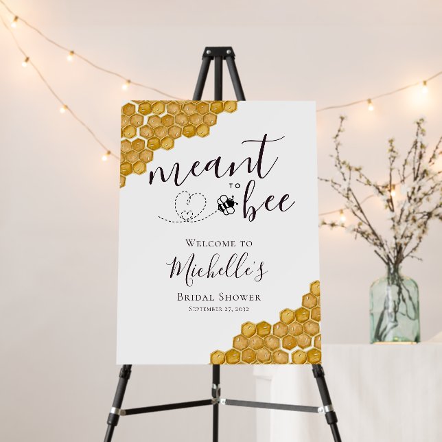 Meant to Bee Bridal Shower Welcome Sign (In Situ (Stand))