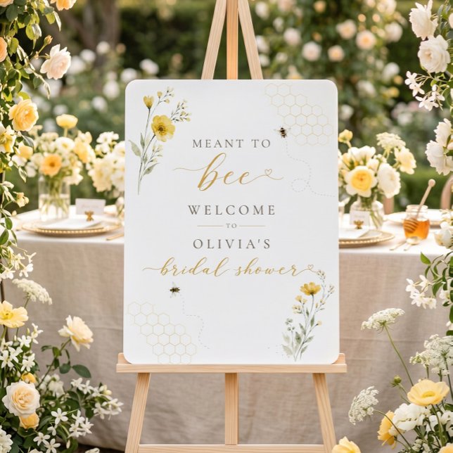 Meant to Bee Bridal Shower Welcome Sign (Creator Uploaded)