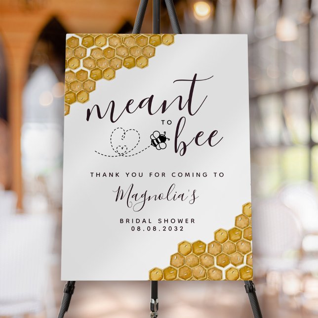 Meant to Bee Bridal Shower Welcome Sign (Creator Uploaded)
