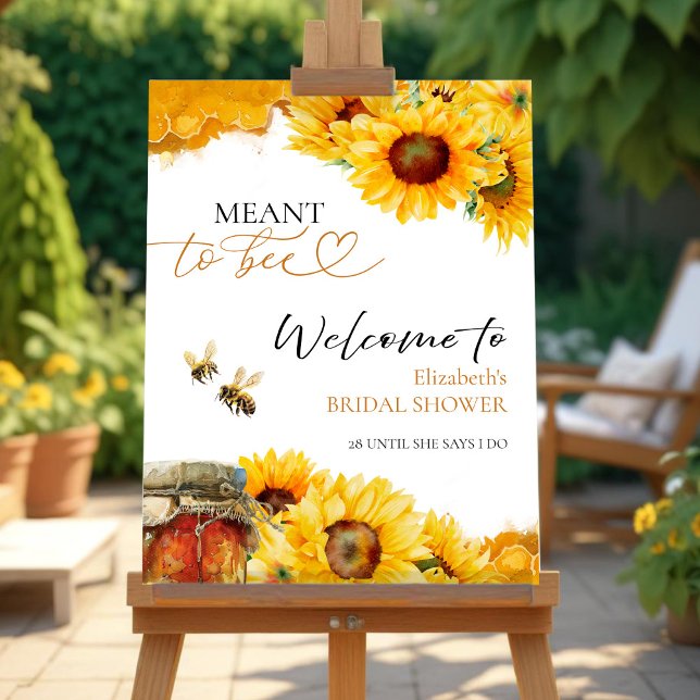 Meant To Bee | Bridal Shower Welcome Sign (Creator Uploaded)