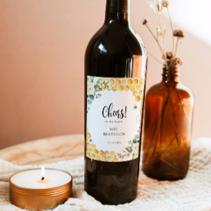 Meant to bee bridal shower wine label