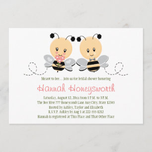 Meant To Bee Bumble Bee Bridal Shower Invitations