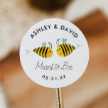 Meant To Bee Bumble Bee Wedding Favors Classic Round Sticker<br><div class="desc">Meant To Bee Bumble Bee Wedding Favors</div>