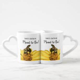 Meant to Bee Couples Wedding or Anniversary Coffee Mug Set