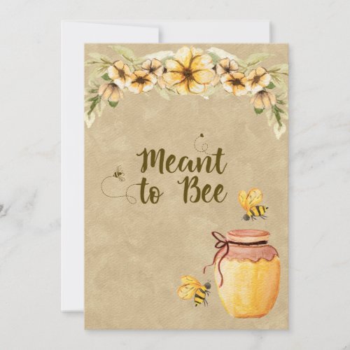 Meant to Bee Cute Affordable Wedding Invitation