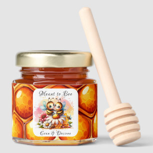 Meant to Bee Cute Honey Themed Wedding Honey Jar Favors
