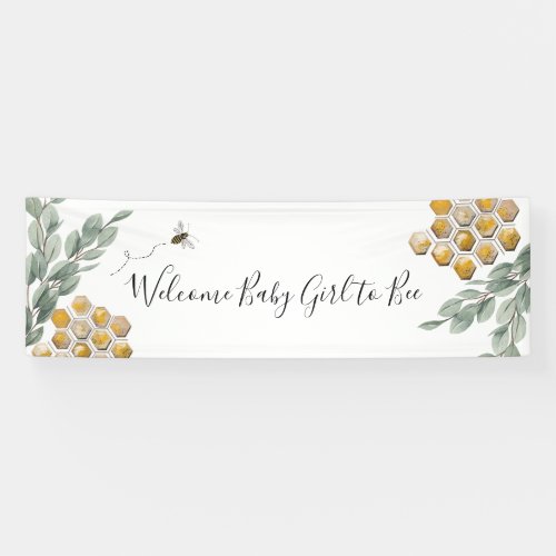 Meant to Bee Eucalyptus Baby Shower Banner