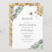 Meant to Bee Eucalyptus Bridal Shower Invitation (Front/Back)