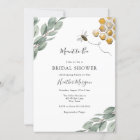 Meant to Bee Eucalyptus Bridal Shower Invitation