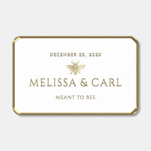 MEANT TO BEE Gold Bee Wedding Favor Matchbox Matchboxes