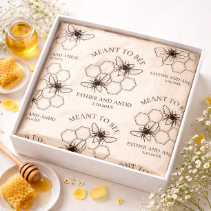 Meant to Bee Honey Bee Wedding Tissue Paper