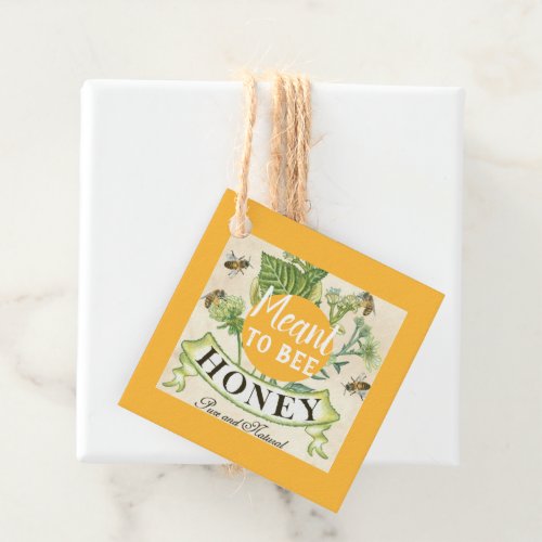 Meant To Bee Honey Bees Cute Wedding Favor Tags