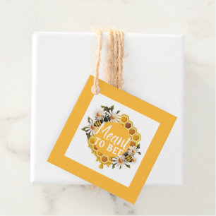 Meant To Bee Honey Bees Cute Wedding Favor Tags