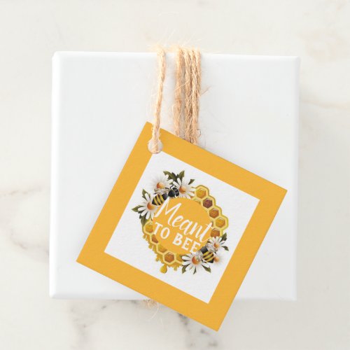 Meant To Bee Honey Bees Cute Wedding Favor Tags